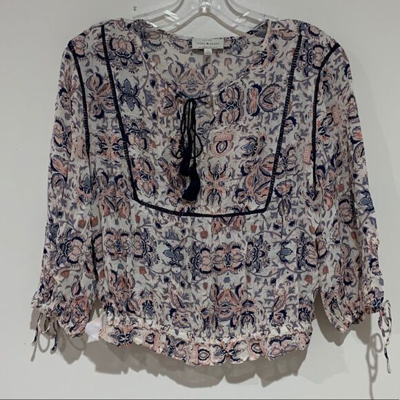 Lucky Brand  Floral Printed Shirt/top - NEW no tag - Picture 2 of 4